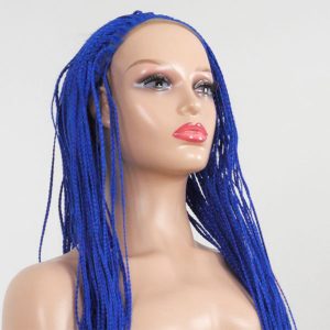 Synthetic braided wig navy blue. Part of the Lingaury Synthetic Wig collection