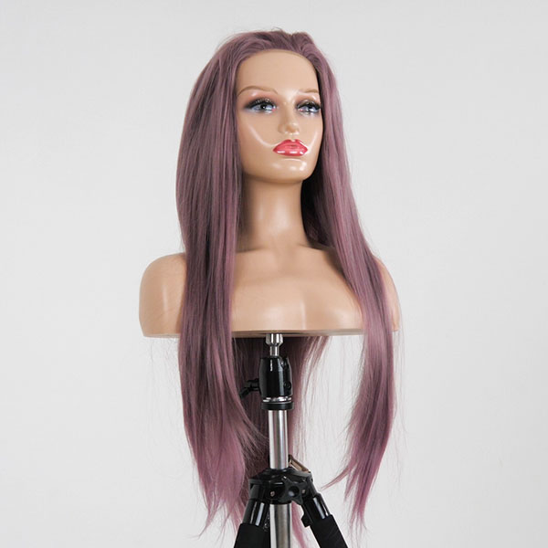 Unique Synthetic straight wig light purple. Part of the Lingaury Synthetic Wig collection