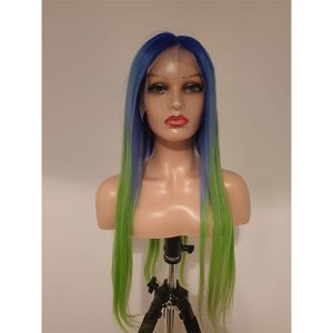 human hair wig blue and green. Part of the Lingaury Human Hair Wig collection